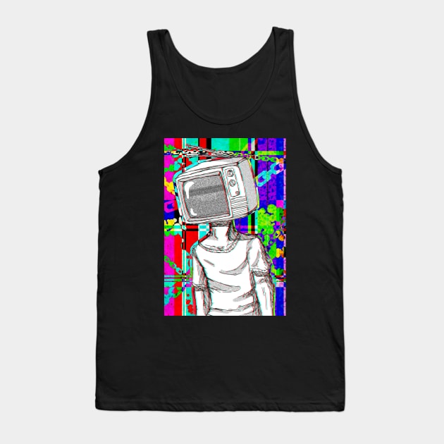 TV Head Tank Top by cometkins